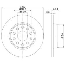 DON PCD10162 Rear Brake Disc Set